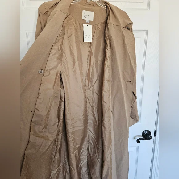A New Day Tan Trench Coat with Belt - Picture 5 of 5
